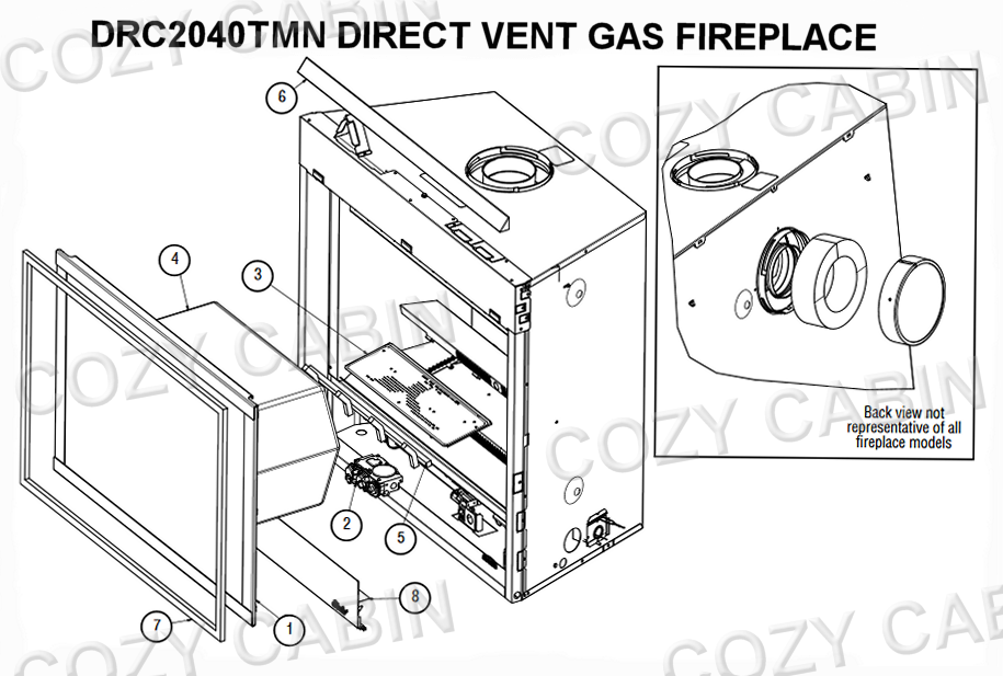 DIRECT VENT GAS FIREPLACE (DRC2040TMN) #DRC2040TMN